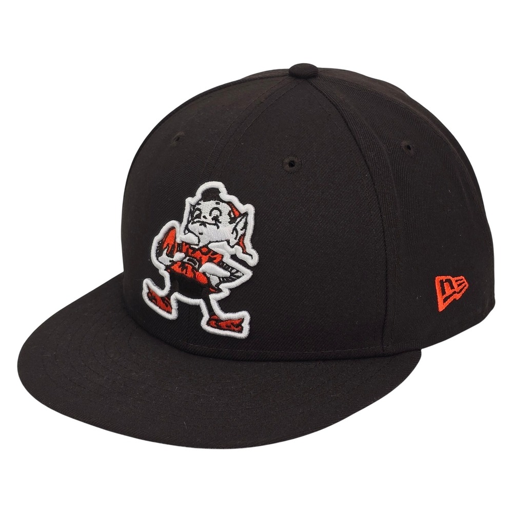 New Era Cleveland Browns 59FIFTY Fitted Hat Size 8 Brown NFL Cap Brownie the Elf